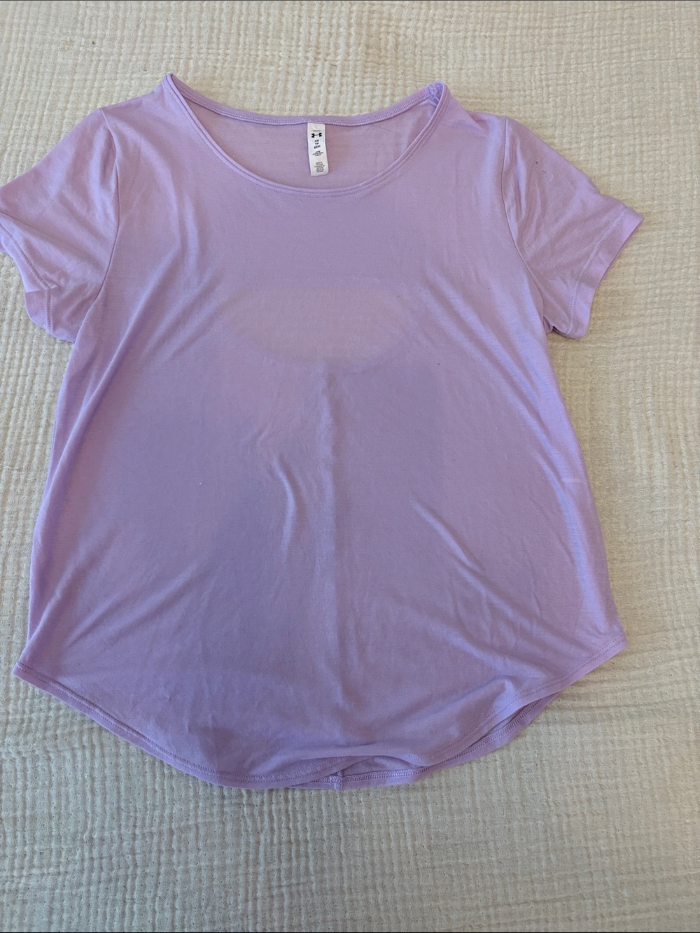 UA Light Lavender Scoop Neck Short Sleeve Athletic Tee